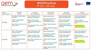 #GEMonline April with Kickstart sessions